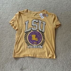 NWT LSU cropped tee